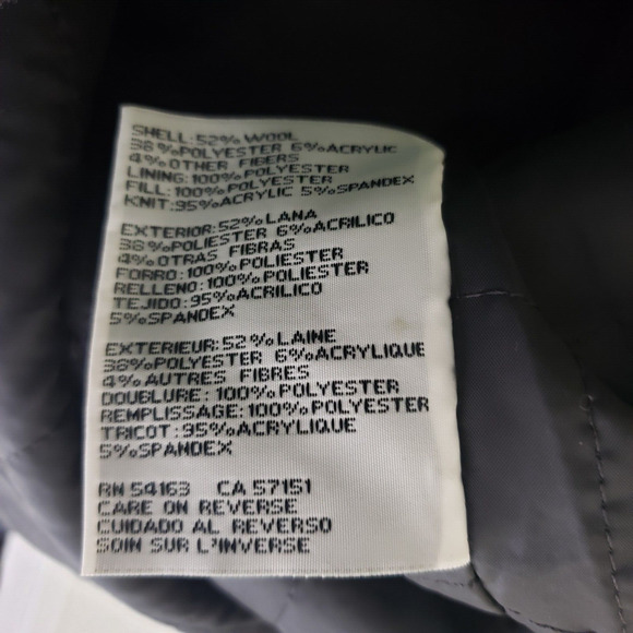 Kenneth Cole NY Herringbone Tweed Wool Bomber Field Jacket Mens M Black & White - Picture 6 of 6